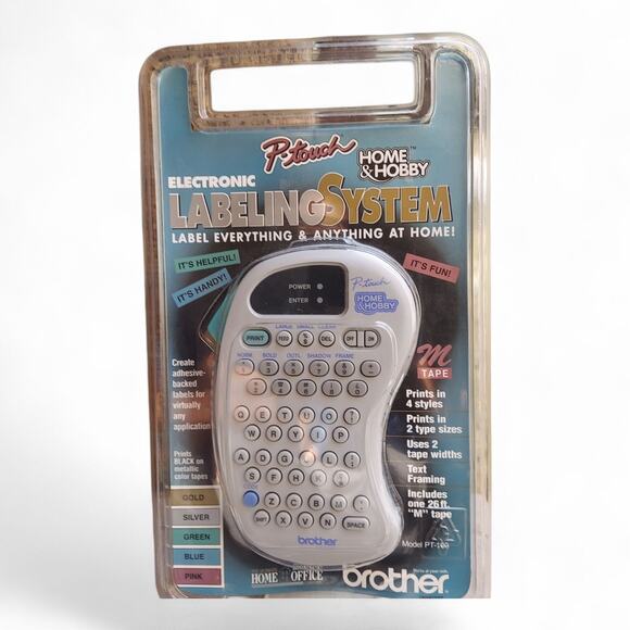 Vintage 1996 Brother P-Touch PT100 Handheld Label Maker System w/ Tape - Picture 3 of 7